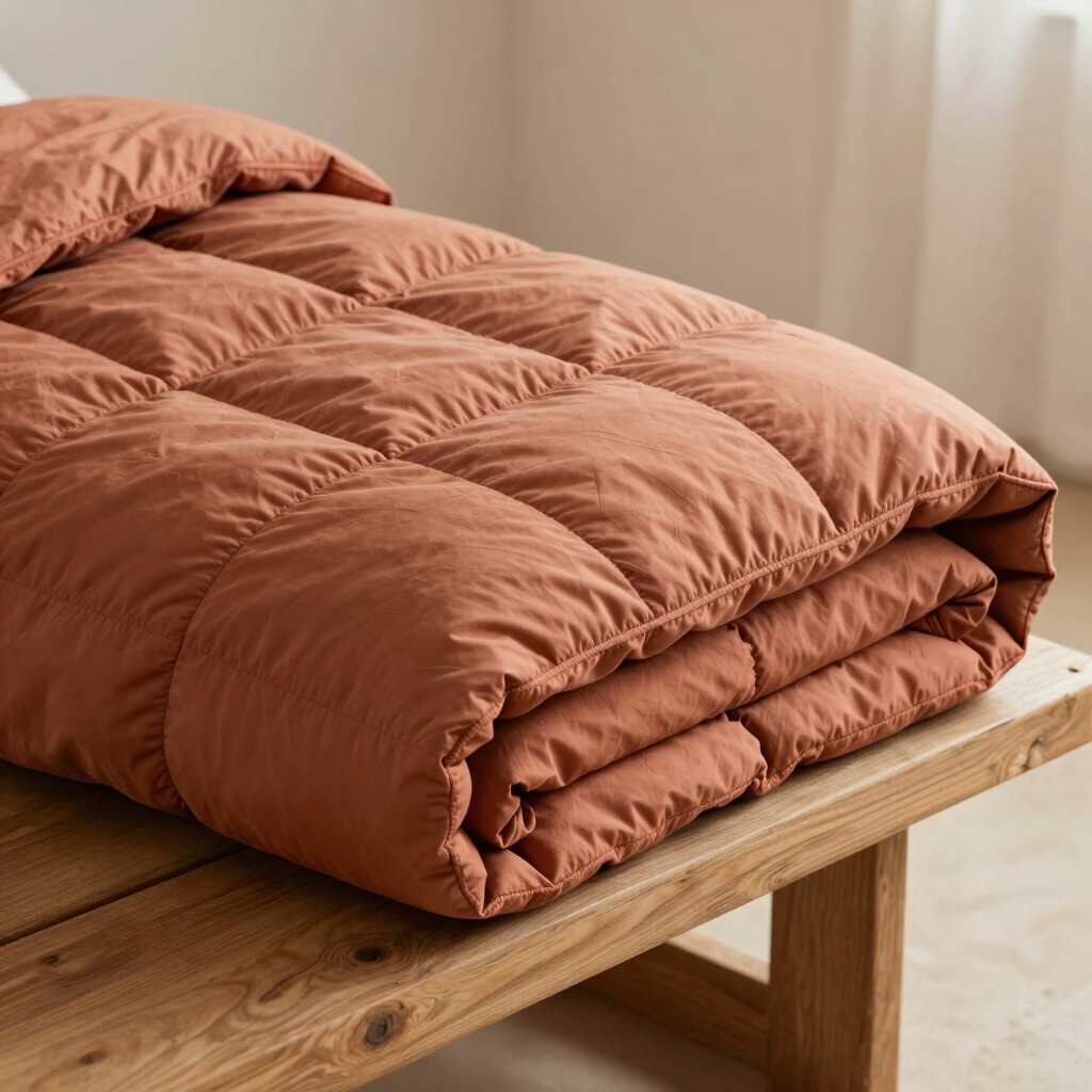 Earthy Clay Channel Bed Quilt