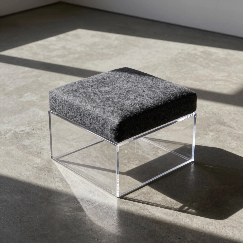 Lucent Acrylic Display Ottoman