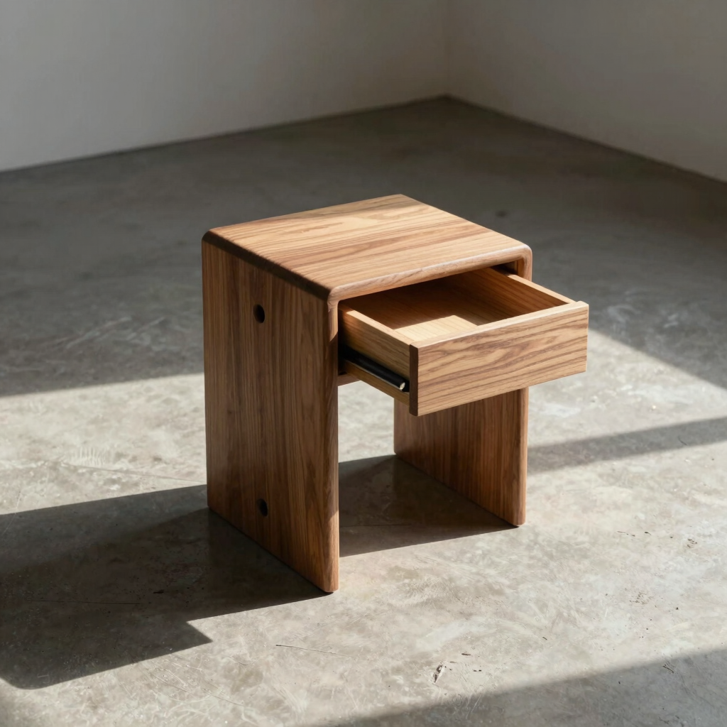 Monolith Walnut Valet Stool