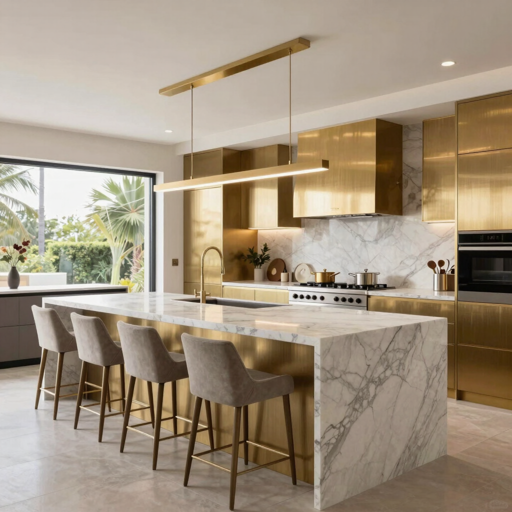 تصميم المطبخ المفتوح الفاخر VIP