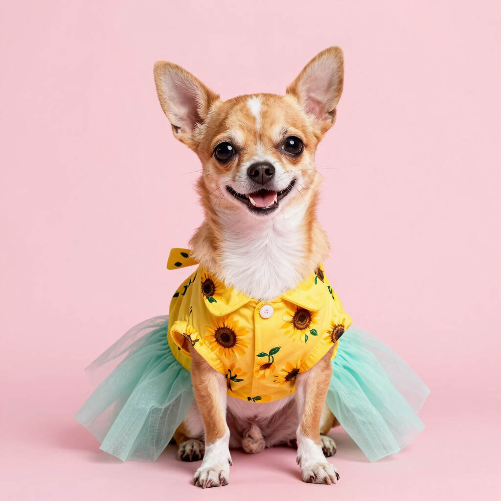 Vestido Artesanal Girasoles Felices