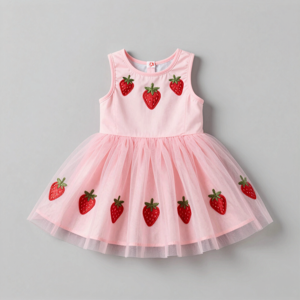 Vestido de Tul Fresa Coqueta
