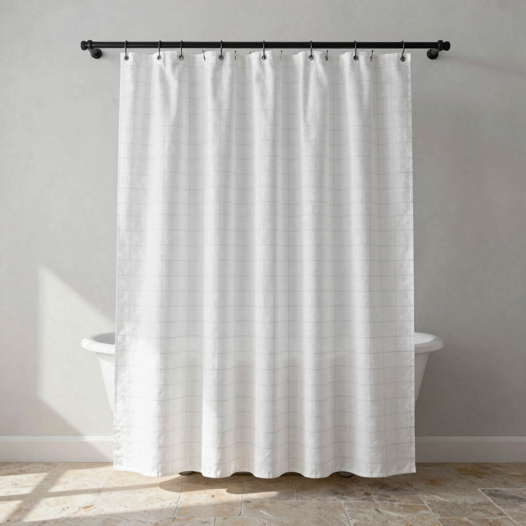 Tecton Grid Shower Curtain