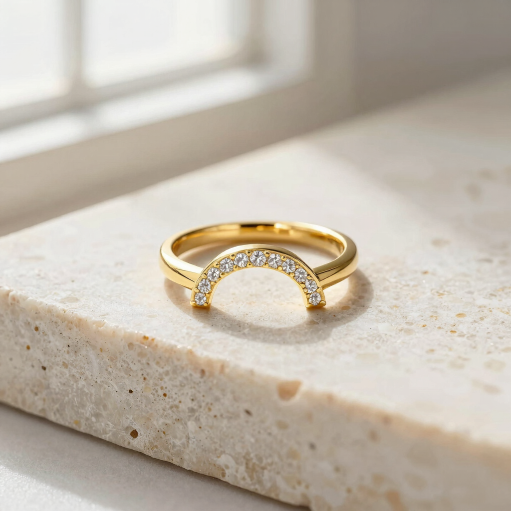 Lumina Arch Diamond Ring