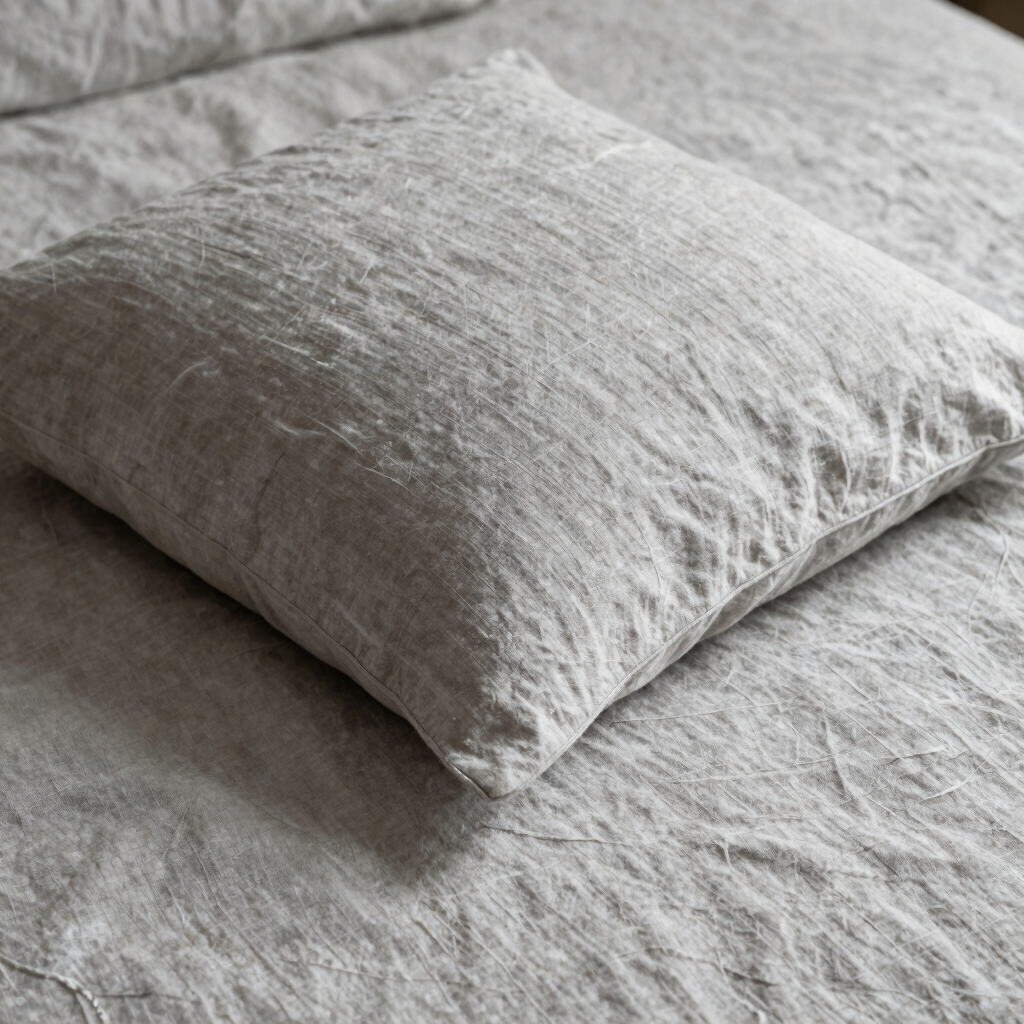 Slub Linen Pillow Cover in Ash