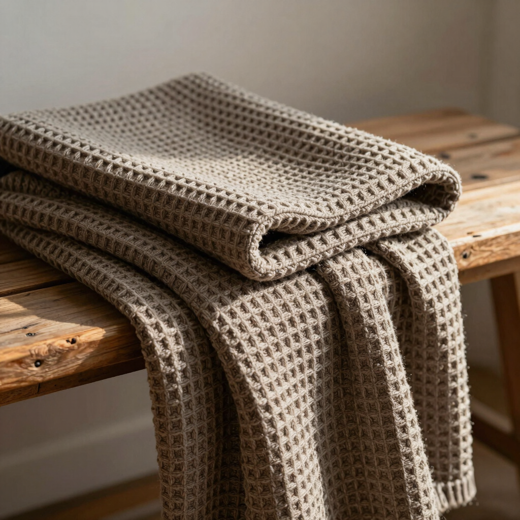 Oatmeal Waffle Throw Blanket