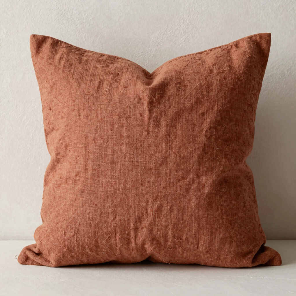 Raw Clay Linen Pillow Cover