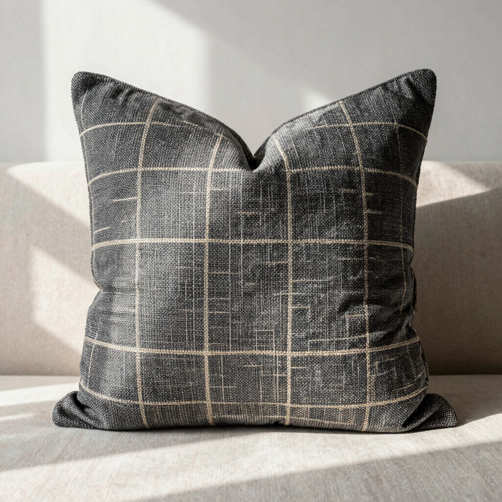 Charcoal Hand-Loomed Cushion