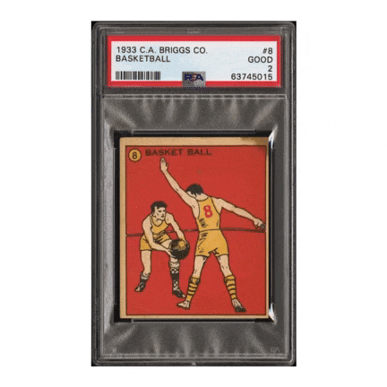 1933 C.A. Briggs # 8 - The rarest vintage basketball card