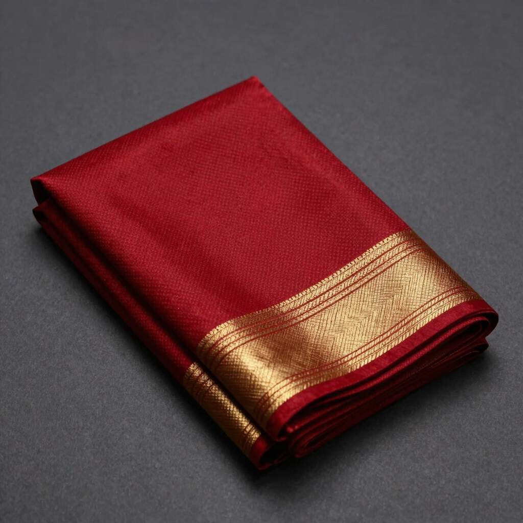 Madhuri Crimson Tussar Saree