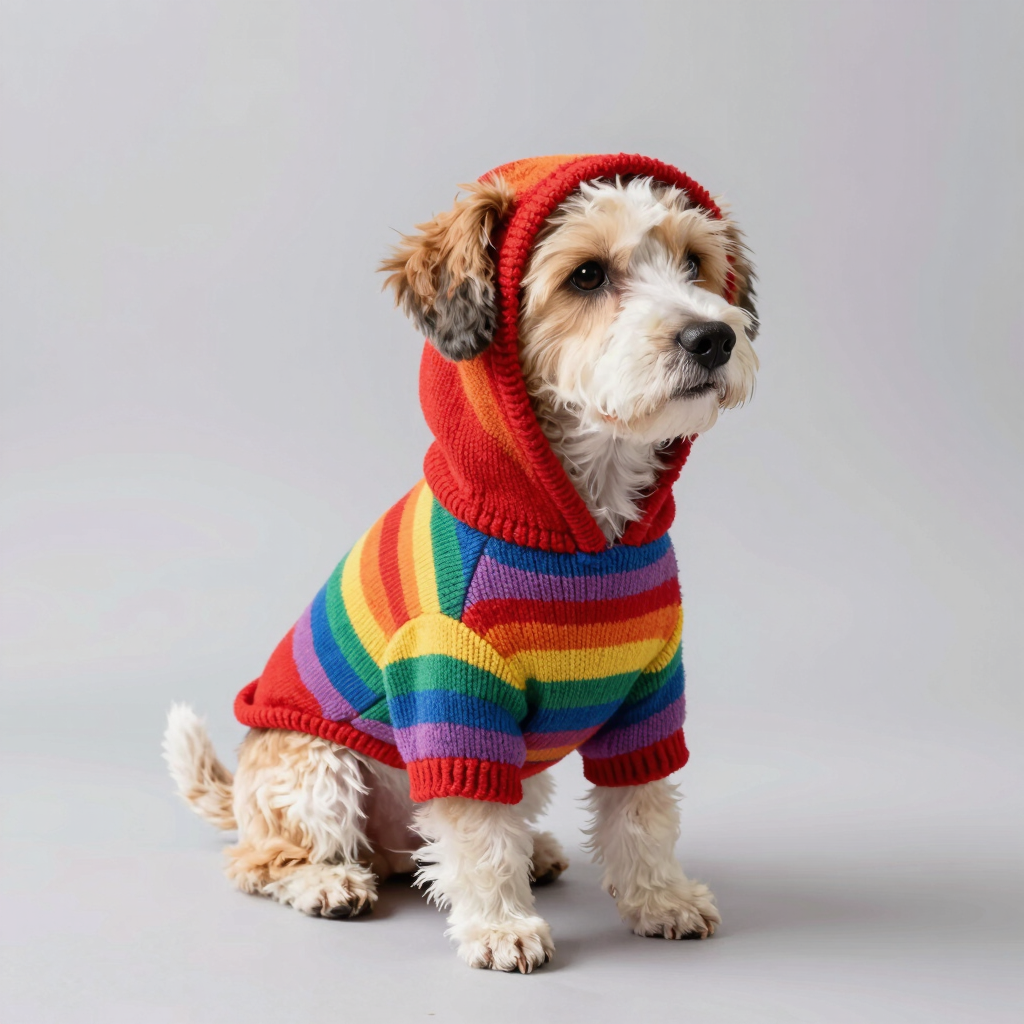 Sudadera Arcoíris con Capucha para Perros