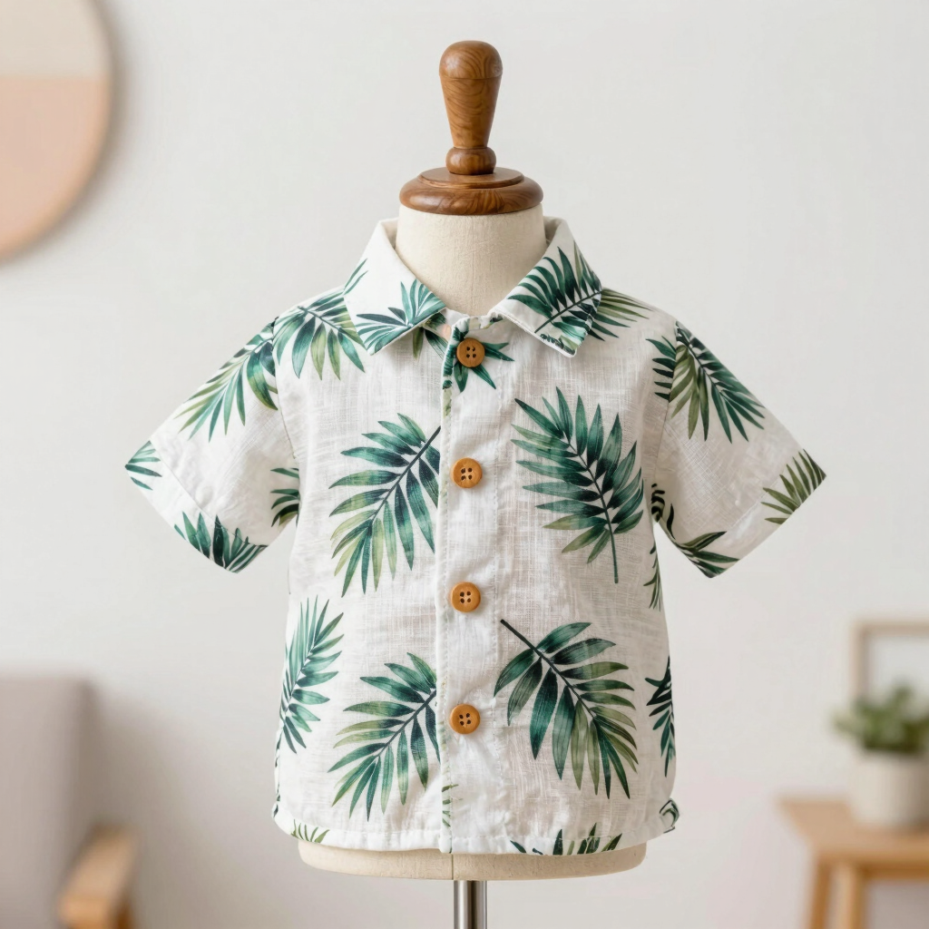 Camisa Guayabera Tropical para Gatos