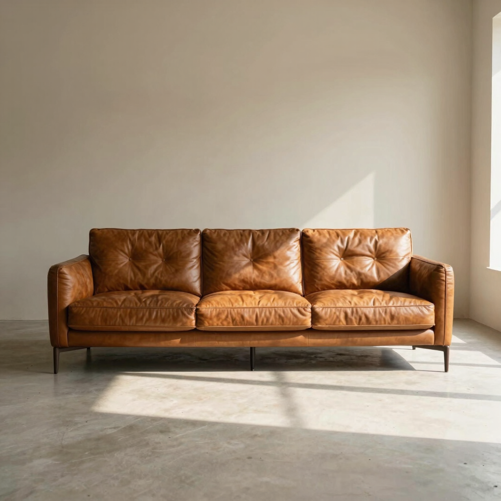 Vellum Nubuck Leather Sofa