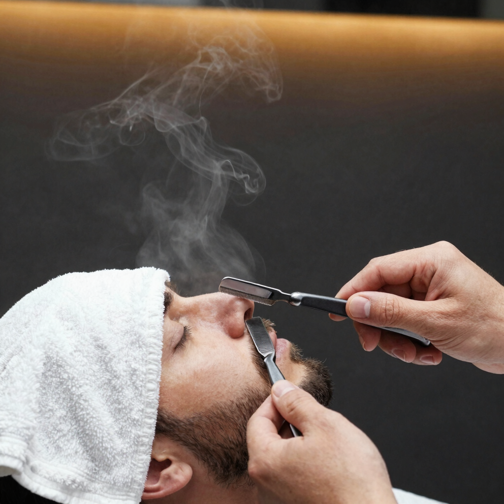 Barba de Respeito com Toalha Quente