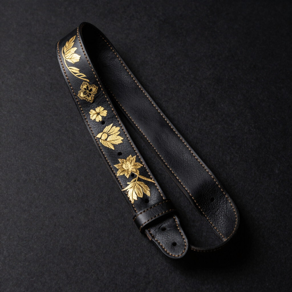 Midnight Obsidian Leather Strap