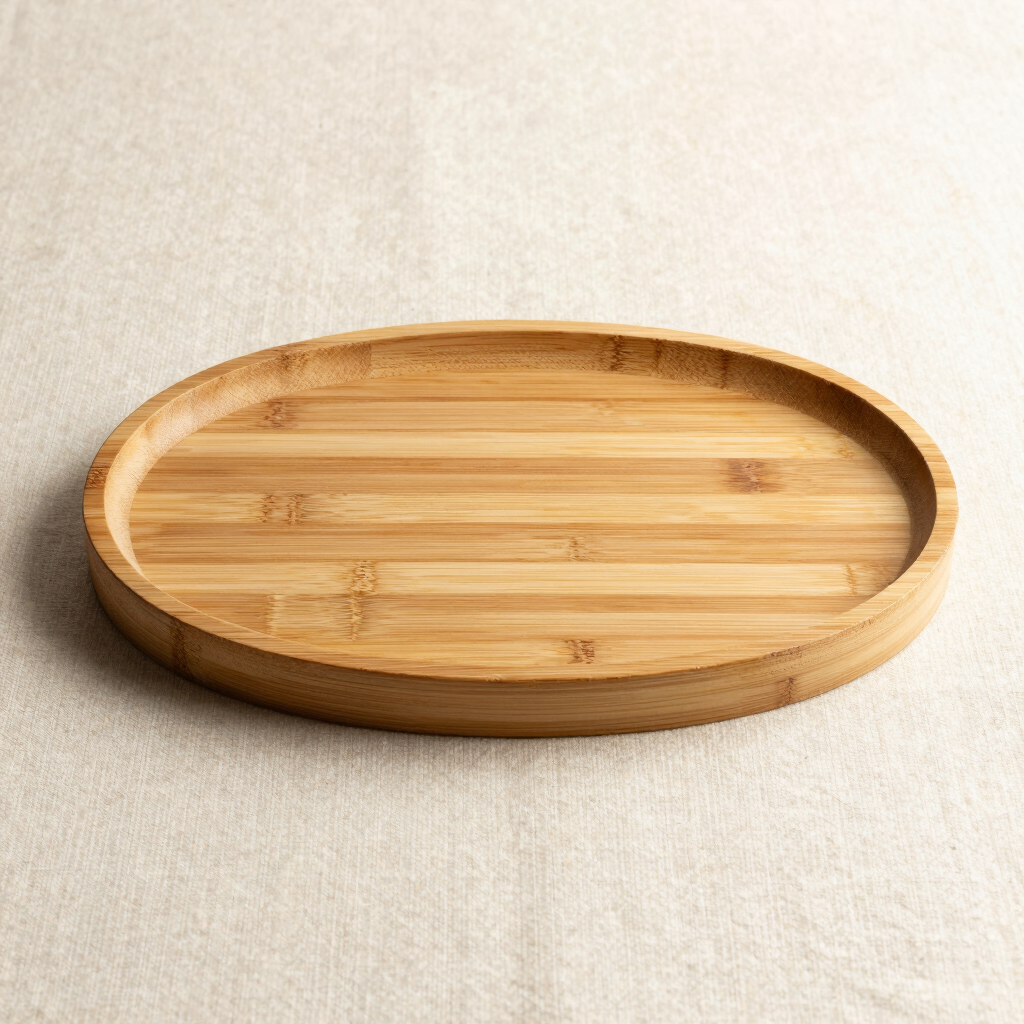 Crafted Bamboo Oval Serving Tray