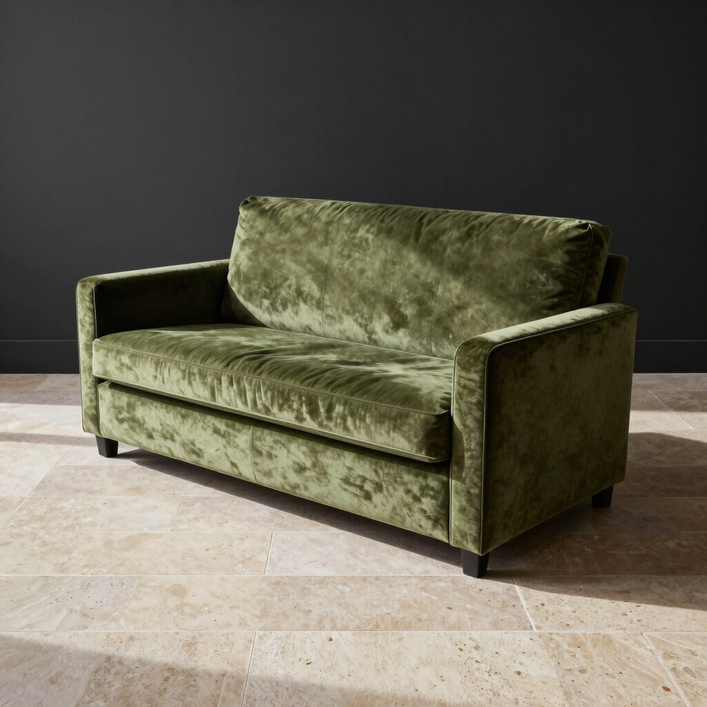 Arca Curved Velvet Loveseat