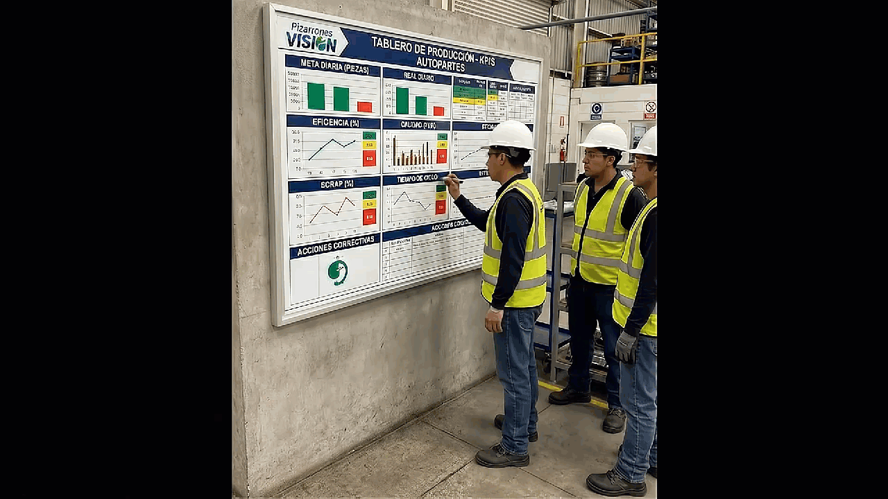 Pizarrón VISION personalizado para colocarse en pared