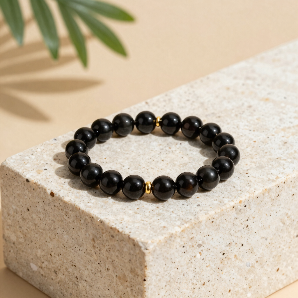 Pulsera Ancestral de Obsidiana