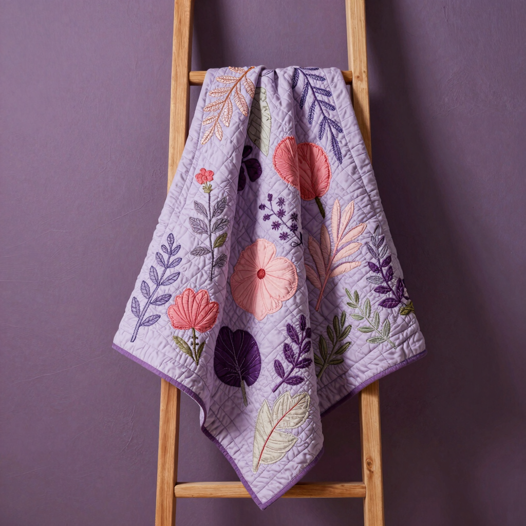 Lavender Fields Hand-Stitched Quilt
