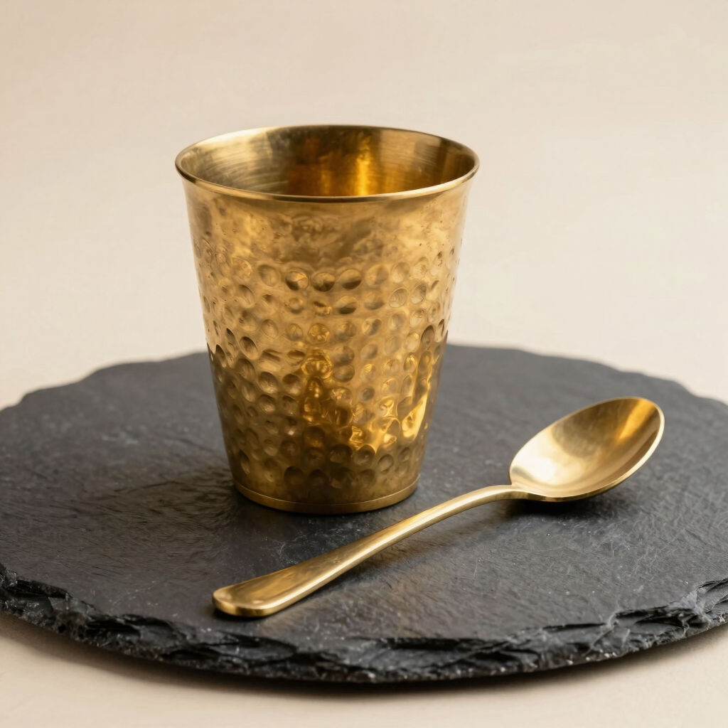 Traditional Brass Sattu Tumbler Set