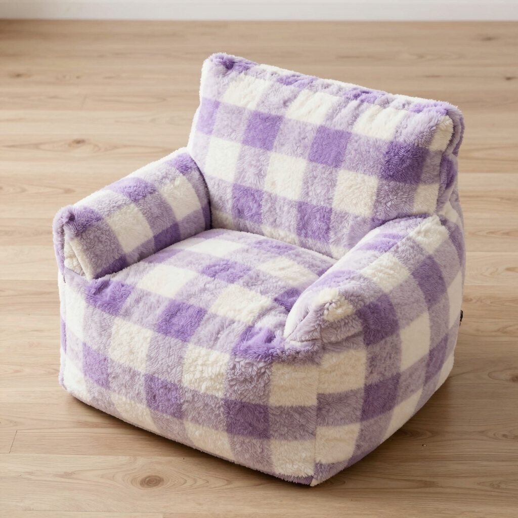 Pixel Shag Kids Bean Chair