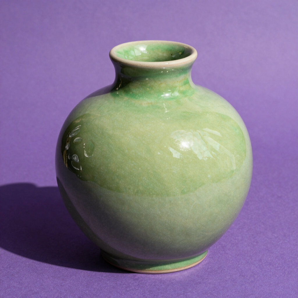 Blobby Statement Vase in Lime