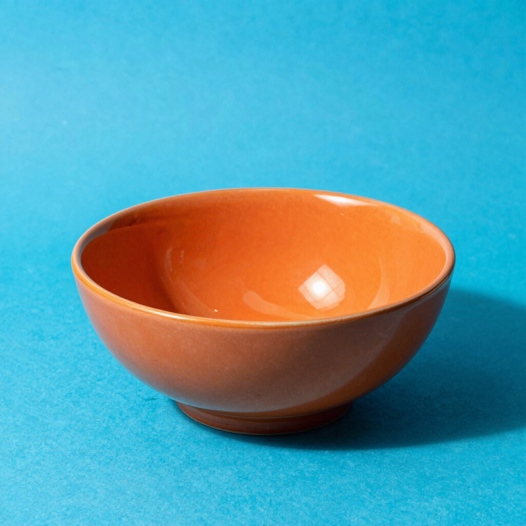 Dented Fruit Bowl in Tangerine