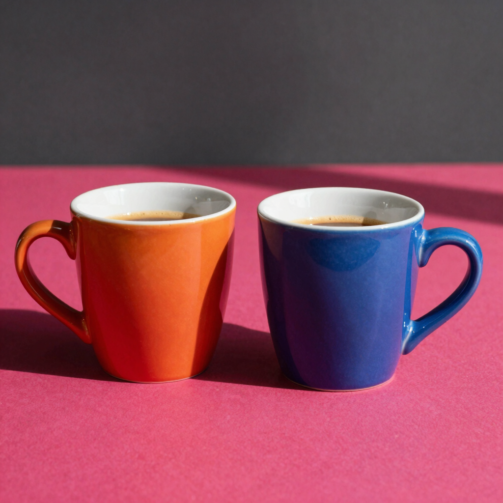 Block-Color Espresso Cup Set