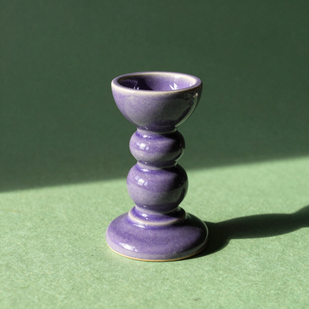 Duo Candlestick Holder in Violet