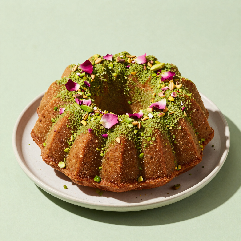 Cardamom & Pistachio Rose Bundt