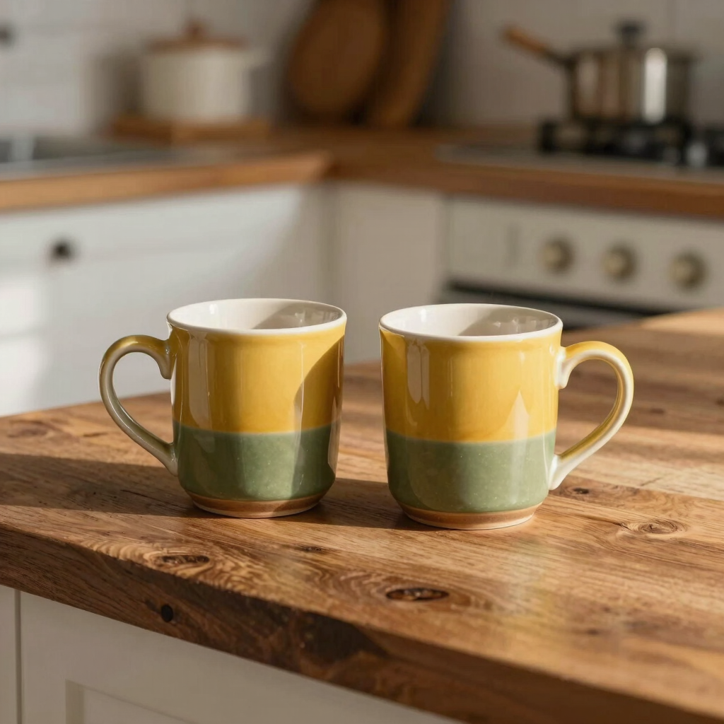 Mid-Century Earthy Ceramic Mugs