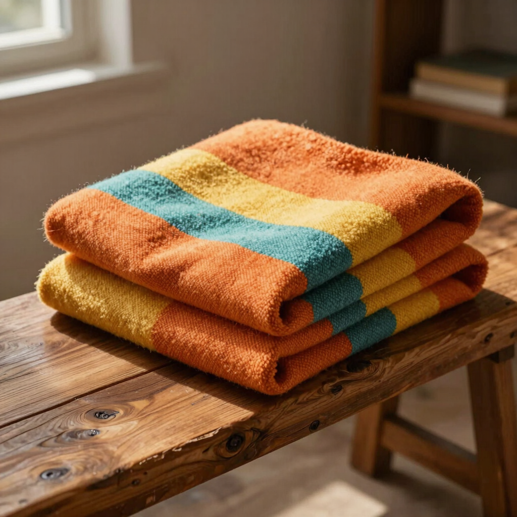 Sunset Striped Wool Throw Blanket