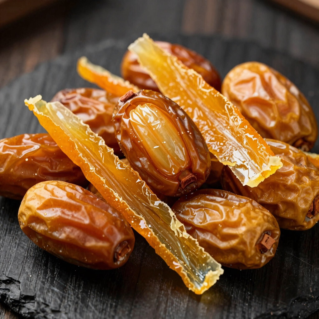 تمور مجدول ملكي بقشر البرتقال المعسل
