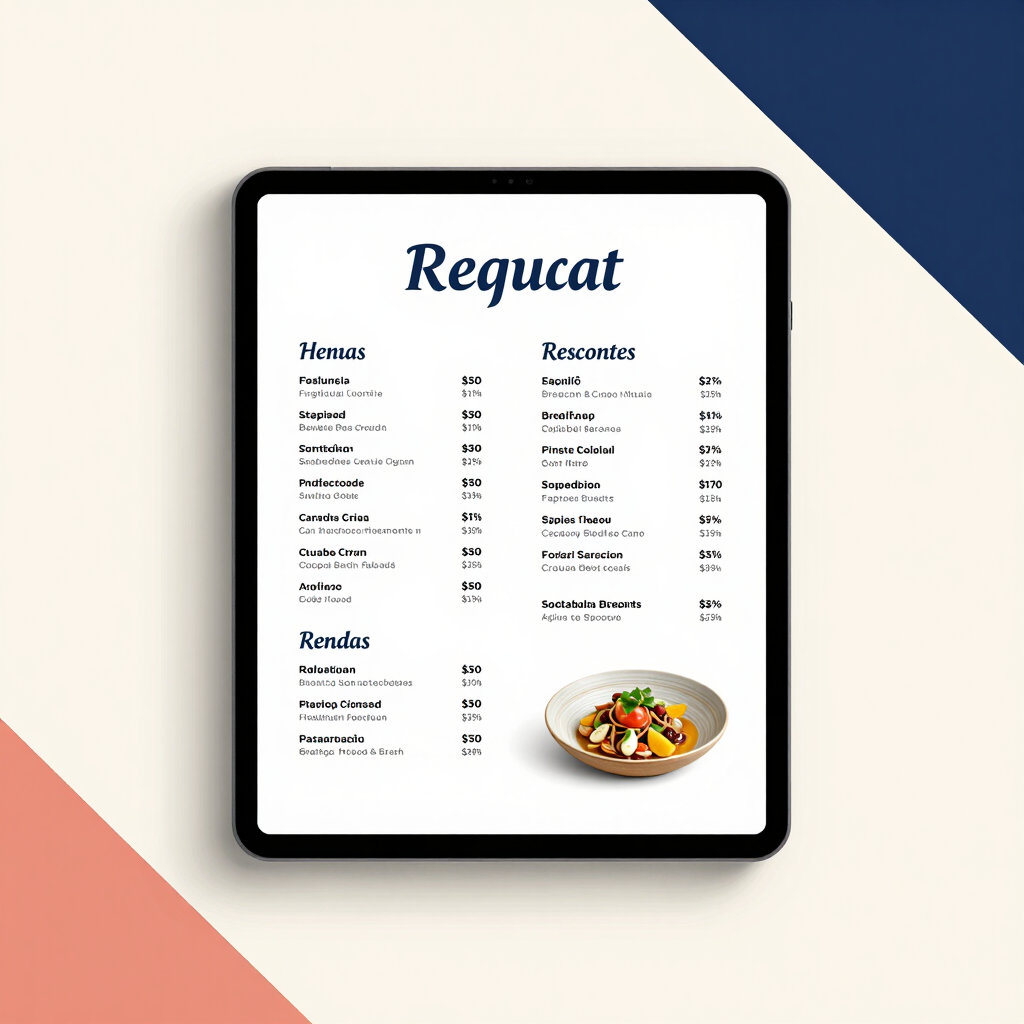 Plantilla de Menú Digital para Cafeterías