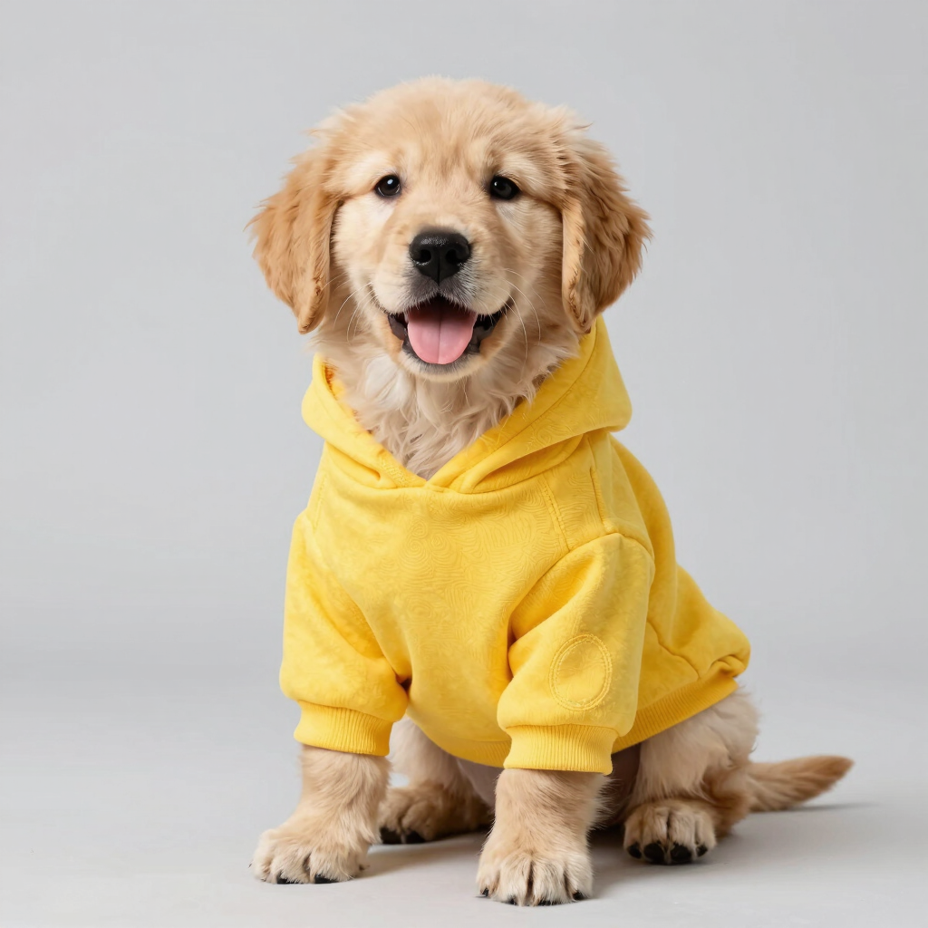Sudadera Lomito Feliz en Amarillo Sol