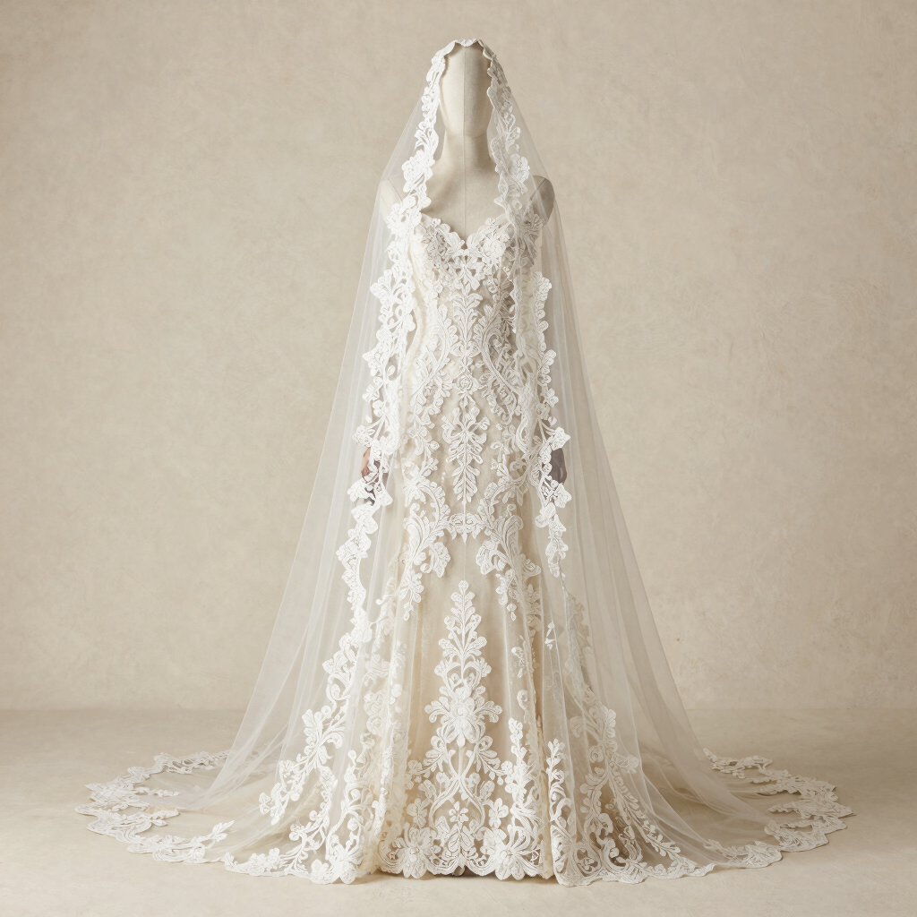 Cathedral Lace Wedding Veil