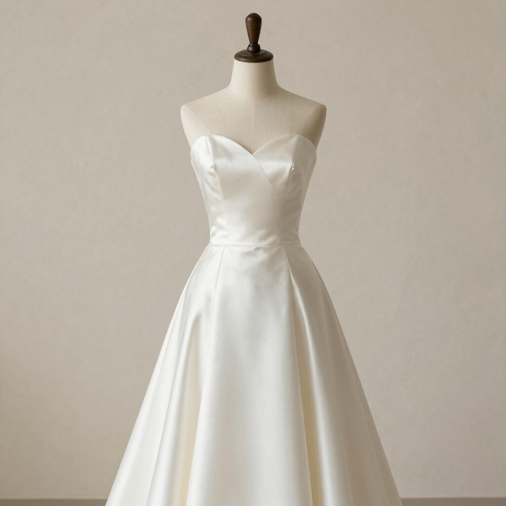 Minimalist Satin Wedding Dress