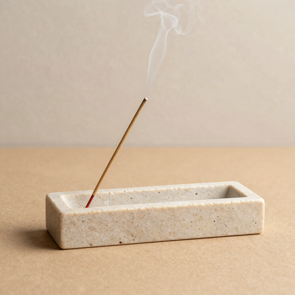 Alabaster Travertine Incense Holder