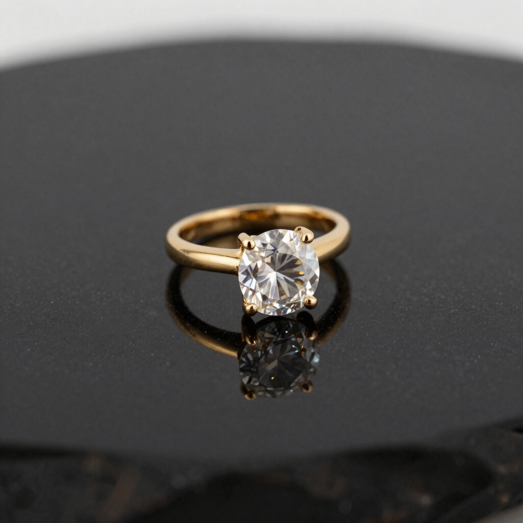 Solitaire Moissanite Ring
