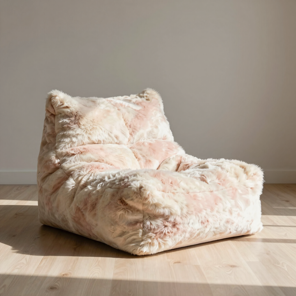 Kuba Pattern Faux Fur Lounger