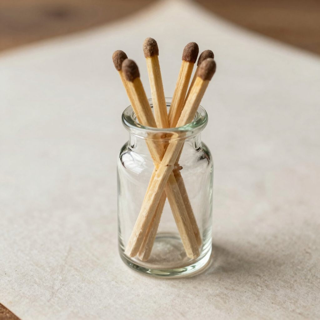 Apothecary Glass Match Jar