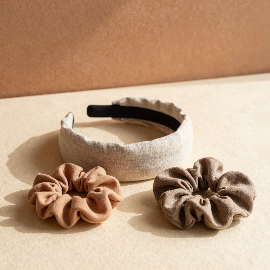 Pack de Diadema y Coleteros de Lino