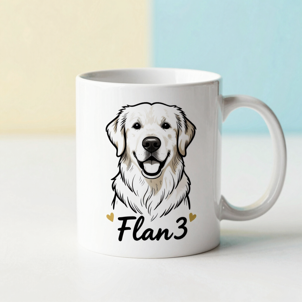Taza Personalizada Mascota Line Art