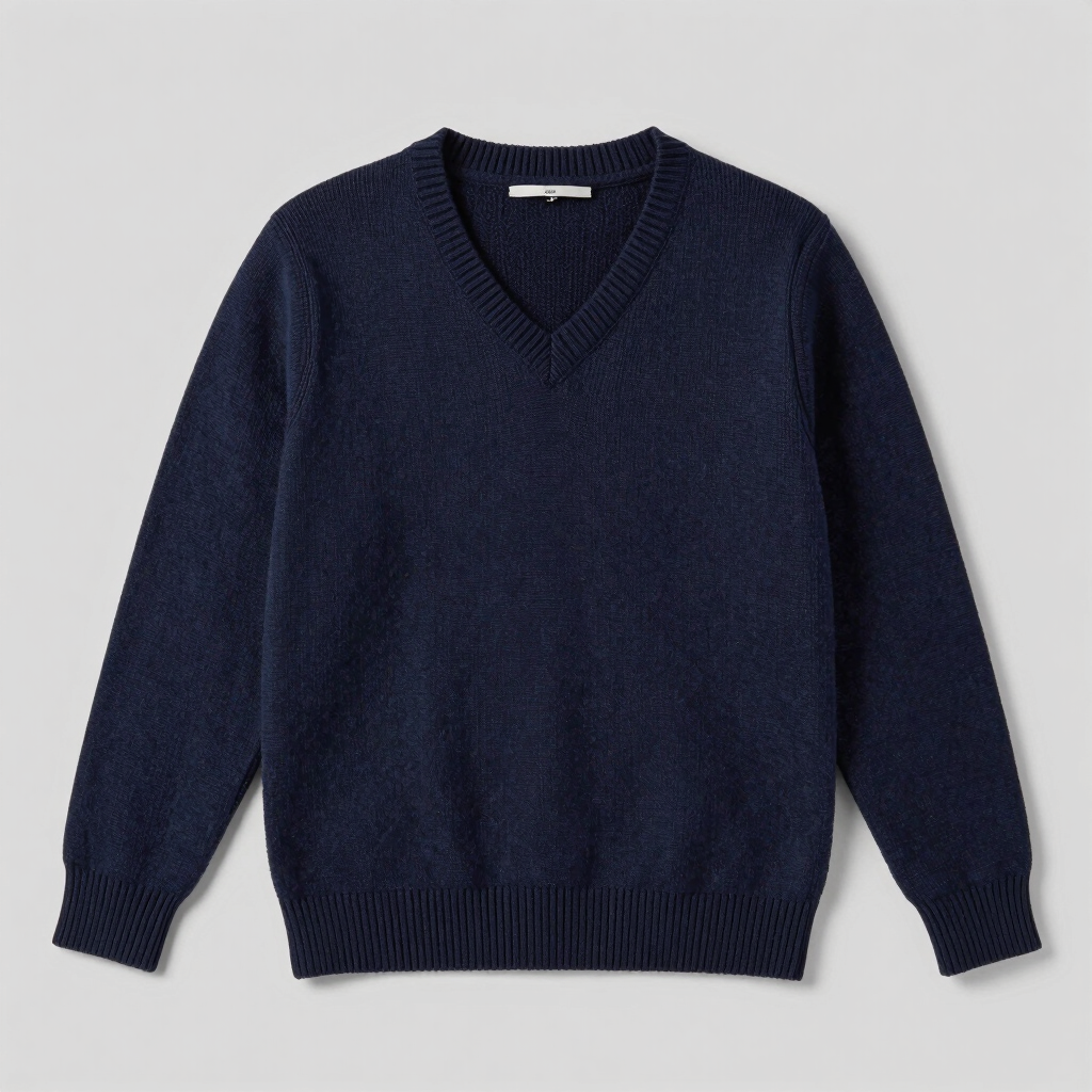 Jersey Escolar Cuello Pico Azul