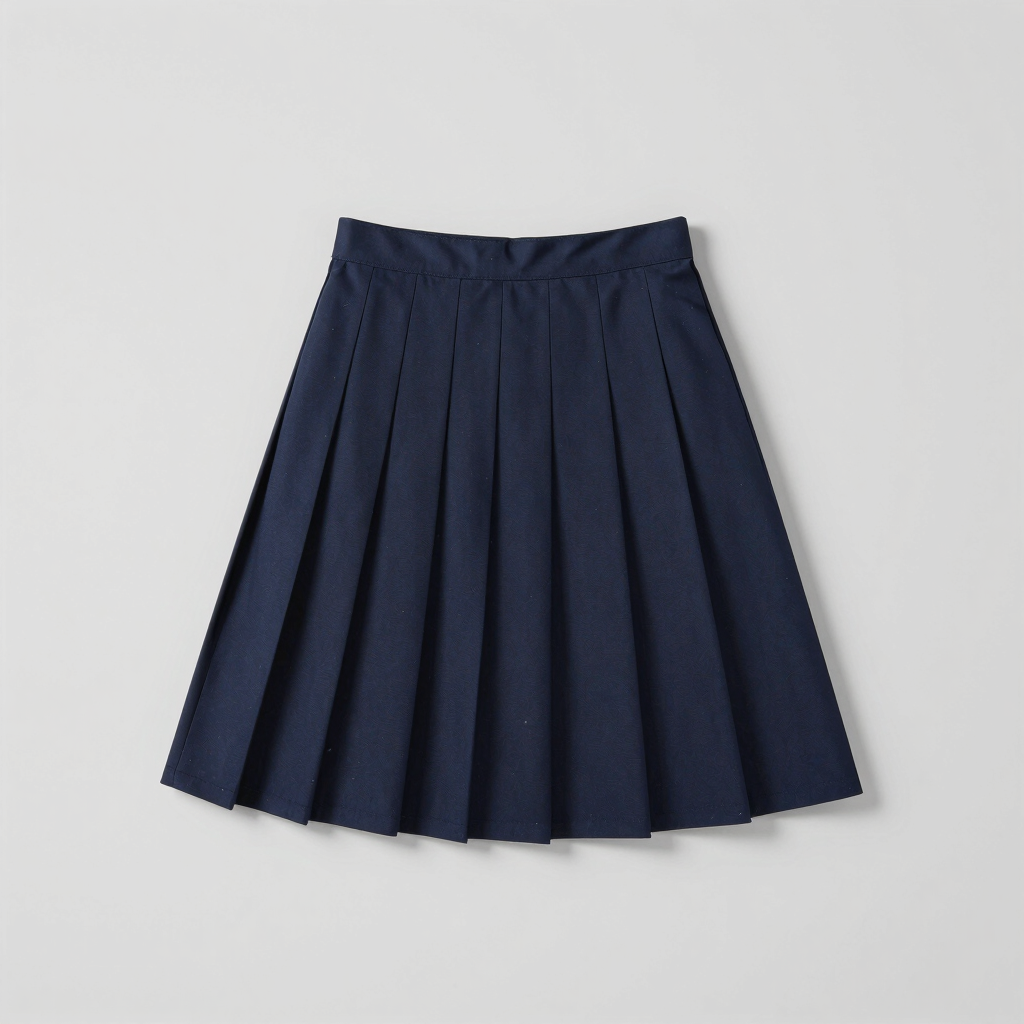 Falda Escolar Plisada Azul Marino