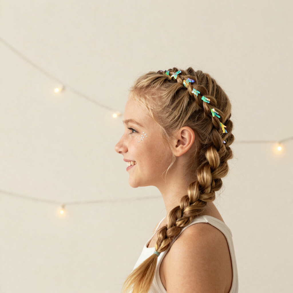 Shimmer Hair Braid & Makeover