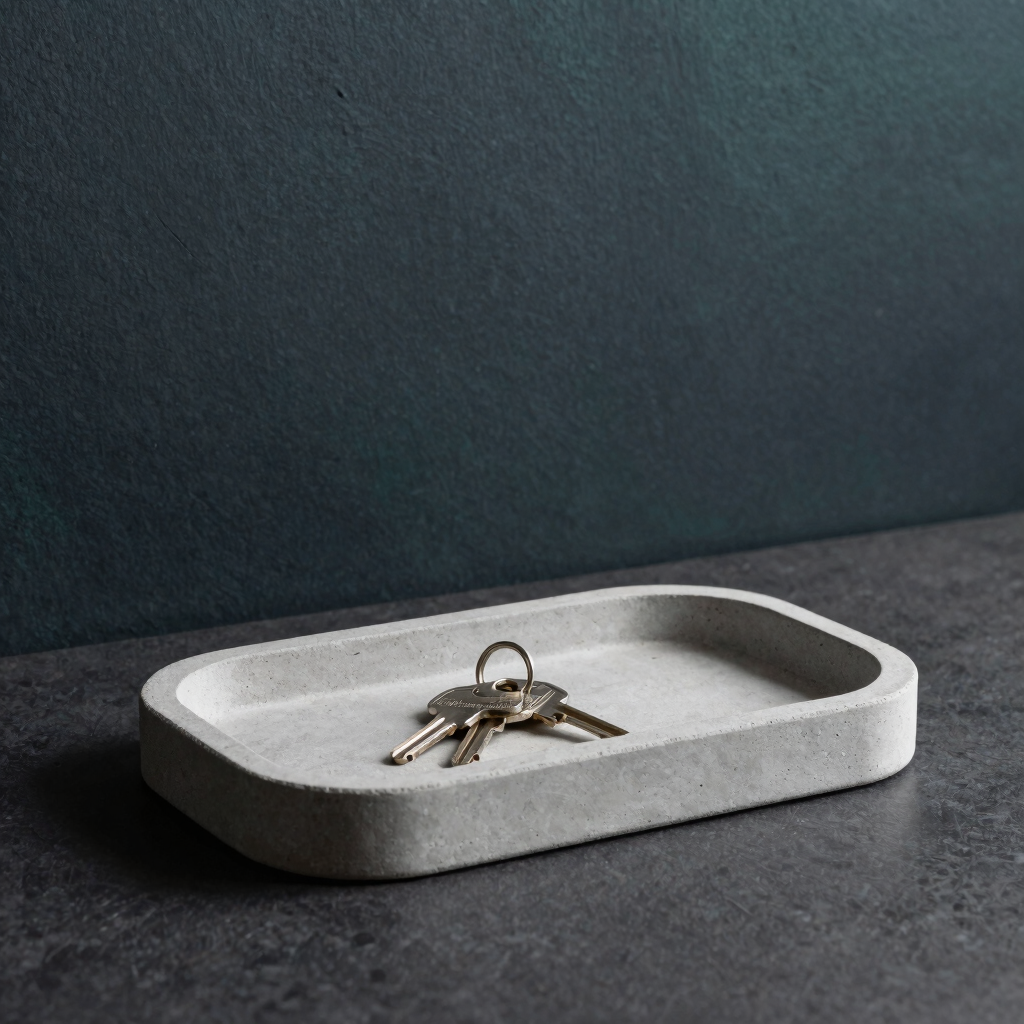 Monolithic Concrete Desk Tray