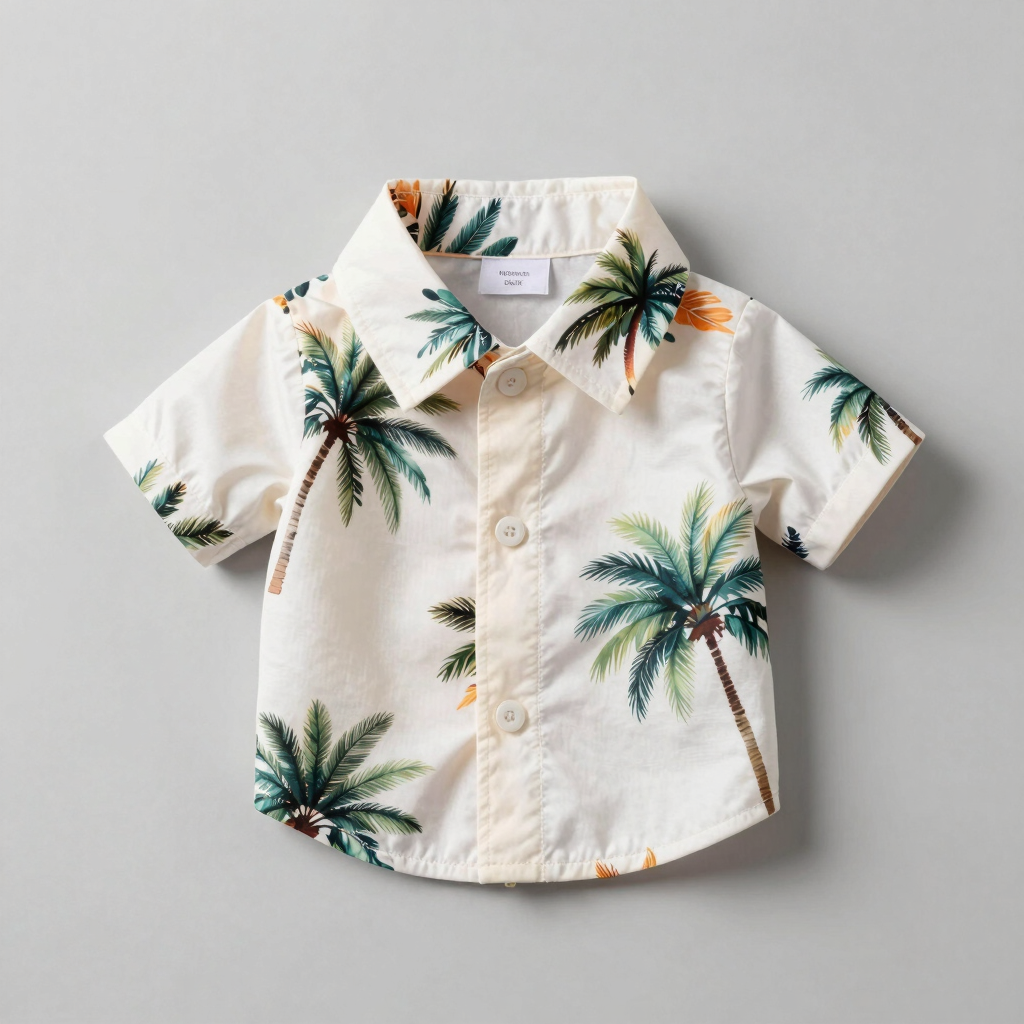 Camisa Playera Gatito Tropical