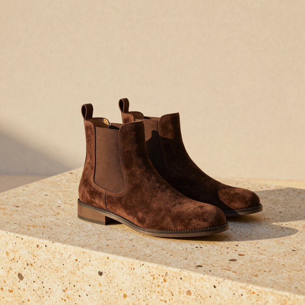 Bottines Chelsea en Daim Chocolat
